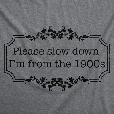 Мужские футболки Crazy Dog T-Shirts, Inc. Mens Funny T Shirts Please Slow Down Im From The 1900s Sarcastic Graphic Novelty Tee for Men - Crazy Dog Men's T Shirt With Sarcastic Sayings Dark L — фото 2