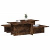vidaXL Coffee Tables Set of 2 - Smoked Oak Engineered Wood - Stylish Living Room Furniture with Spacious Tabletops - 3 of 4