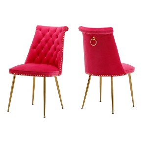 Clihome Velvet Dining Chairs Set of 2 - 1 of 4