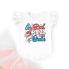 The Juniper Shop Red White and Cute Firework  Flutter Sleeve Tee - 2T - White - 4 of 4