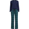 Lands' End Women's Petite Knit 2 Piece Pajama Set - Long Sleeve Top and Pants - 3 of 4