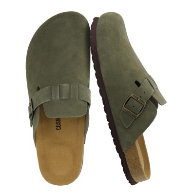 CUSHIONAIRE Haze Mens Clogs | Comfortable Slip-On Clogs for Men with Arch Support and Cork Suede Footbed | Perfect Potato Shoes for Indoor&Outdoor Use
