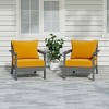 WestinTrends Avalon Outdoor Modern HDPE Patio Club Chairs with Deep Seat Cushions (Set of 2) - 2 of 4