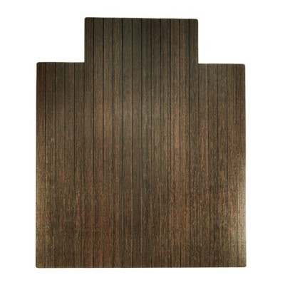 44"x52" Standard Chair Floor Mat with Lip Java/Bamboo - Anji Mountain: Durable, Rollable, Indoor Use, Felt Backing