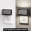 DORESshop 1-Watt Plug-in Fence Integrated LED Night Light with Light Sensor, White 5000K, Up & Down Glow, 2-Pack - 4 of 4