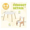 Karl Home 23.6 In. MDF Wooden Kids Table And Chairs Set In White - 2 of 4