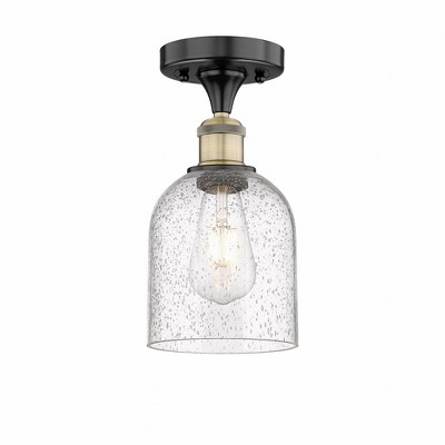 Bella - 1 Light Semi-Flush Mount In Industrial Style-9.63 Inches Tall and 5.5 Inches Wide