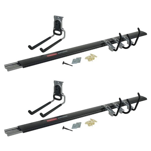 Rubbermaid Fasttrack Garage Storage System 5 Piece All In One Rail And Hook  Kit (2 Pack) : Target