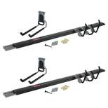 Rubbermaid FastTrack Garage Storage System 5 Piece All in One Rail and Hook Kit (2 Pack)