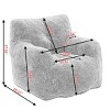 Bean Bag Couch With Filling Soft Velvet Fabric Bean Bag Chair Filled With Memory Sponge Comfy Beanbag Chair For Adults,Lazy Chair-Cuddlewood - 4 of 4