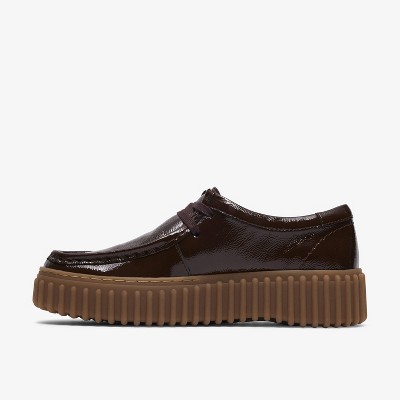 Обувь Clarks Womens Torhill Bee Dark Brown Patent Shoes 8.5 Medium — фото 2