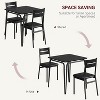 Dining Table for 2, Small Table and Chairs Set of 2, Square Dinette Set for 2, Dinner Table Set - 3 of 4
