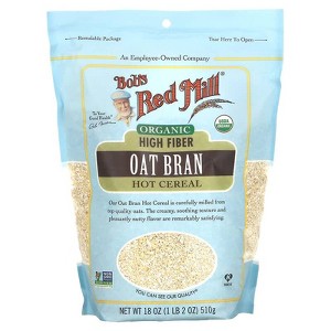 Bob's Red Mill Organic Oat Bran Hot Cereal, 18 Oz - 1 of 2