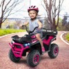 Costway 24V Kids Ride on Electric ATV Car Toy with Spring Suspension & LED Lights USB Black/Pink/Navy - 4 of 4