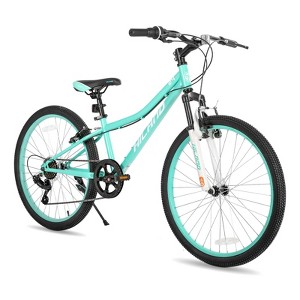 HILAND 24 Inch Kids Bike for Boys Girls, Front Suspension, 7-speed Kids' Mountain Bicycles - 1 of 4