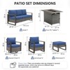 Buenhomino 8 Piece Patio Furniture Set with 41" Fire Pit Table Wicker Rattan Patio Sectional Sofa Set Outdoor Seating Furniture with Thickened Cushion - 3 of 4