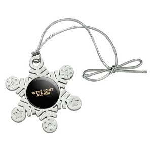 US Military Academy Alumni Metal Snowflake Christmas Tree Holiday Ornament - 1 of 3