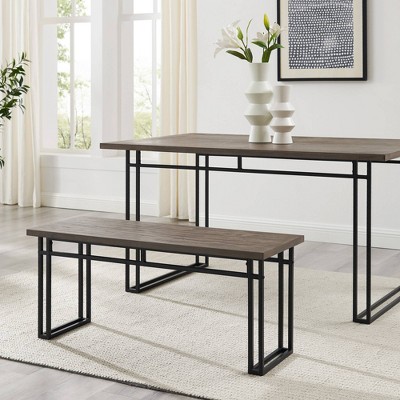 Modern Double Leg Dining Bench - Saracina Home