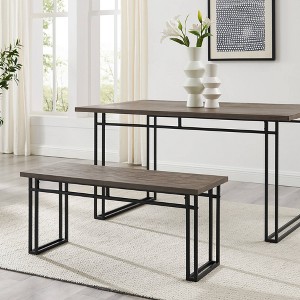 Modern Double Leg Dining Bench - Saracina Home - 1 of 4