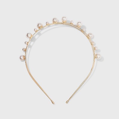 Pearl Metal Headband - A New Day™ Gold : Target