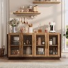 AMERLIFE Sideboard Buffet Cabinet, Mixed Color Accent Cabinet - 3 of 4