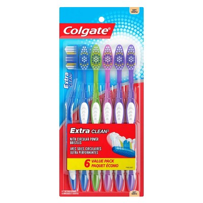 Colgate Extra Clean Full Head Soft Toothbrush - 6ct