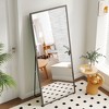 FURNIinspire Full Length Mirrors Premium Black Wood Frame Contemporary Dressing Mirror for Fashionable Modern Bedrooms, Black, 71"*1"*31.4" - 2 of 4