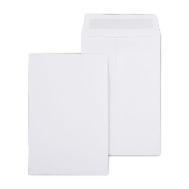 MyOfficeInnovations Self-Sealing Wove Catalog Envelopes 6" by 9" White 100/BX 609121, 1 of 4