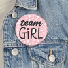 Big Dot of Happiness Baby Gender Reveal - 3 inch Team Boy or Girl Party Badge - Pinback Buttons - Set of 8 - 3 of 4