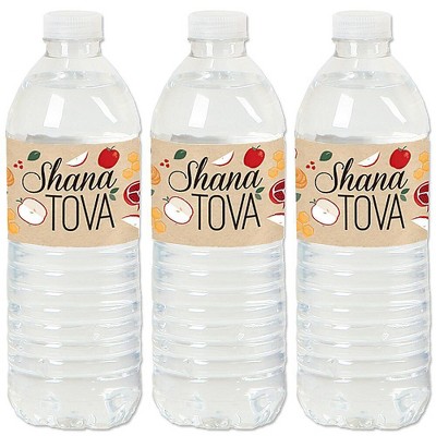 Big Dot of Happiness Rosh Hashanah - New Year Water Bottle Sticker Labels - Set of 20