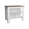 INFURNIC Kitchen Carts and Islands Island with Three Storage Shelves and Spacious Meal Prep Surface, Multicolored, 27.5"*40.5"*35.4" - 3 of 4
