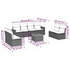 vidaXL Garden Sofa Set Black, Cream White PE rattan Large - 3 of 4