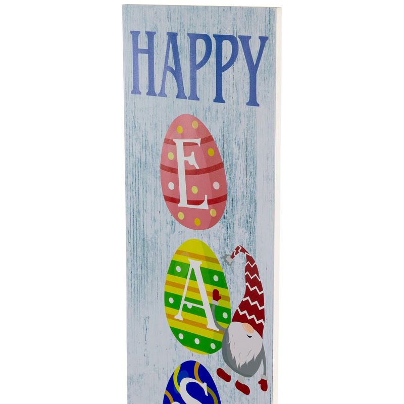 Northlight 35.75" Happy Easter Gnomes and Eggs Spring Porch Board Sign Decoration, 4 of 6