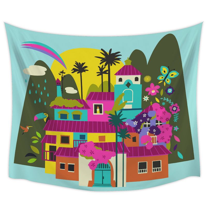 Encanto Casa Madrigal Kids&#39; Tapestry Black/Pink/Blue - RoomMates, 2 of 6