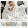 Cozy Bliss Bubble Faux Fur Throw Blankets, Plush Soft Thick Blanket for Sofa, Bedroom, Living Room - 2 of 4