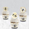 Big Dot of Happiness Little Bumblebee - Cupcake Decoration - Bee Baby Shower or Birthday Party Cupcake Wrappers and Treat Picks Kit - Set of 24 - 3 of 4