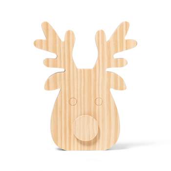 Freestanding Wood Reindeer Unfinished Craft - Mondo Llama™