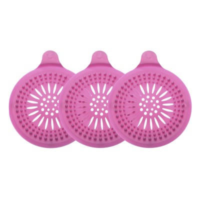 Unique Bargains Silicone Flexible Washable with Suction Cups Tub Drain Stopper 3 Pcs