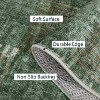 9x12 Washable Area Rug - Non-Slip Low Pile Carpet for Living Room, Bedroom, Office - Sage - 3 of 4