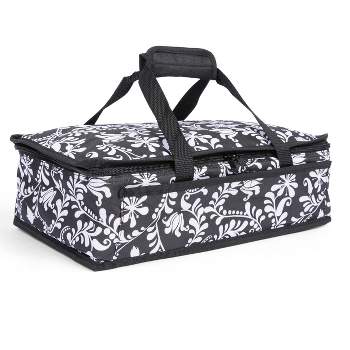 Dawhud Direct Insulated Casserole Travel Carry Bag Black and White Design