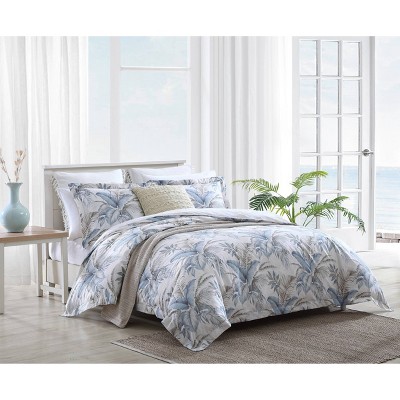 3pc King Bakers Bluff 100% Cotton Duvet Set Blue - Tommy Bahama : Target