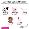 Big Dot of Happiness Farm Animals Garland Banner Barnyard Baby Shower or Birthday Backdrop 30 Feet of Cord 15 Double Sided Paper Farm Animal Shapes - 4 of 4