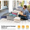VINGLI 2 Pieces Outdoor Patio Ottomans with Storage, Wicker Storage Ottoman Rattan Footstool w/Removable Cushion - 4 of 4