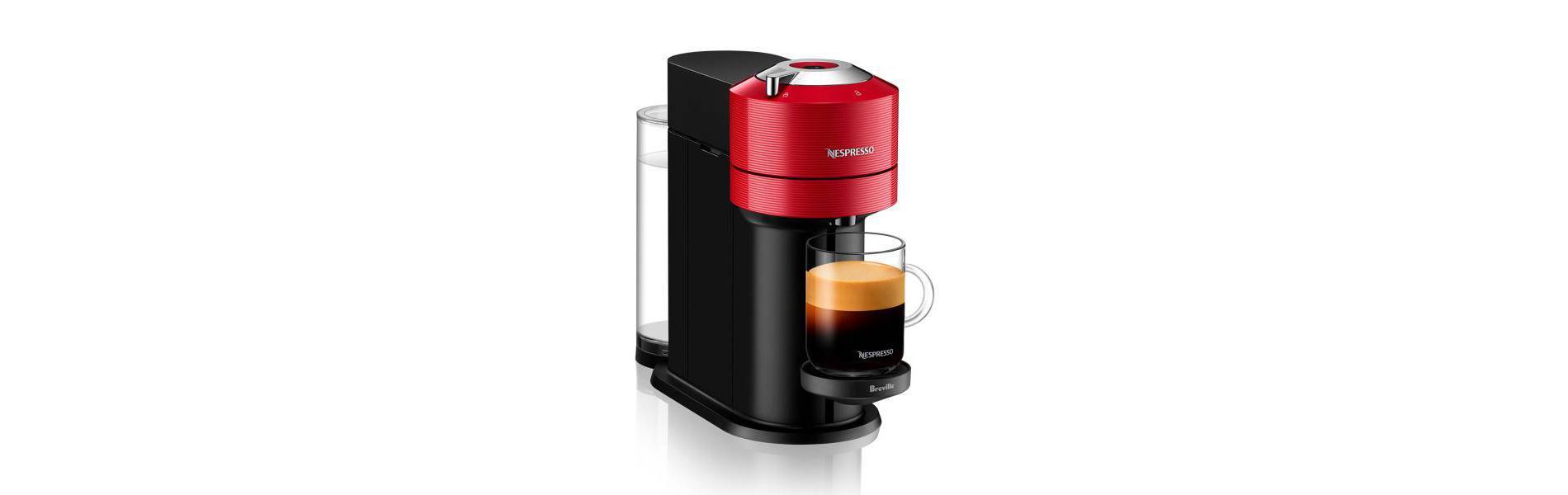 Nespresso Vertuo Next Coffee Maker & Espresso Machine by Breville - Red: Automatic Shut-Off, Includes 12 Capsules