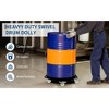CuisinSmart 55 Gallon Heavy Duty Oil Drum Dolly, 1000lbs Weight Capacity, Trash Can Dolly with Cross Braces & Swivel Wheel, Non Tipping, with Brake - 4 of 4