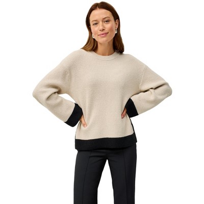 ellos Boxy Color Block Pullover