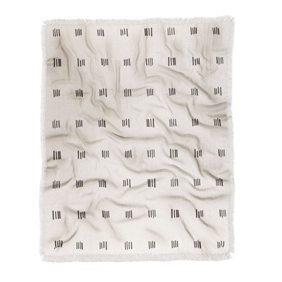 Urban Wild Studio desert check small charcoal Woven Throw Blanket - Deny Designs