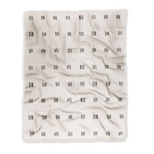 Urban Wild Studio desert check small charcoal Woven Throw Blanket - Deny Designs - 1 of 2