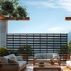 PexFix 72 in. x 47 in. Outdoor Privacy Rectangle Screen Galvanized Steel Panel Divider in Black - 2 of 4