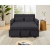 MYINDA 52.3'' * 68.9'' Pull Out Sofa Bed, Corduroy with USB Port, Side Pockets and Cup Holders - 3 of 4